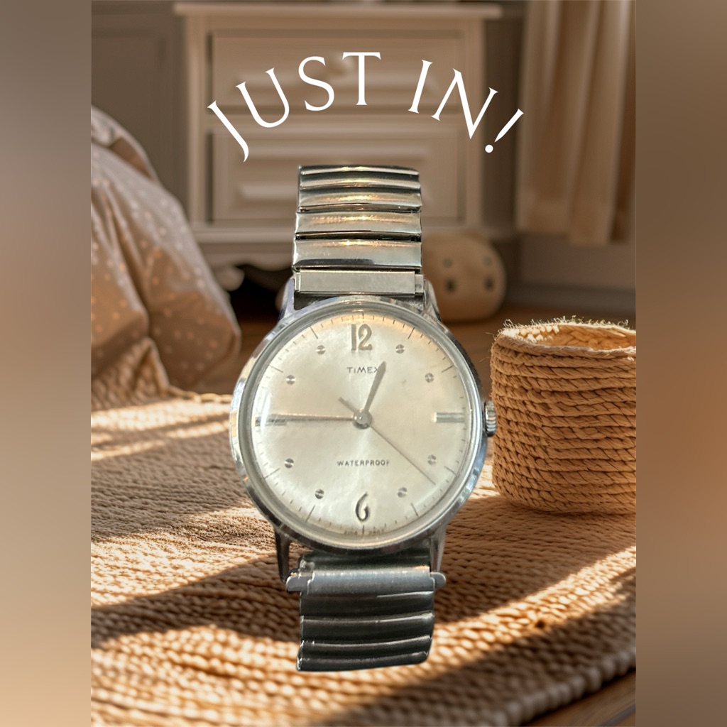 Timex Marlin Silver Vtg 60’s Watch Refurbished (Cleaned) Dot Dash